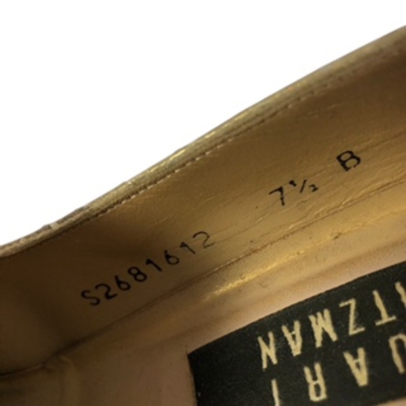 Stuart Weitzman 3" Snake Print Leather Tan Heel Pumps Size 7.5 B - Picture 7 of 9